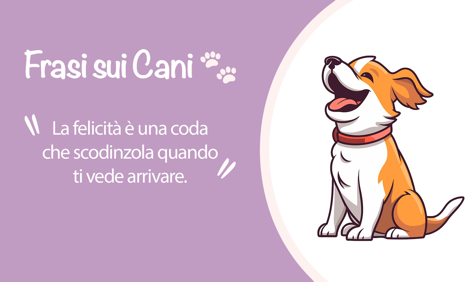 Vettoriale con scritta Frasi sui Cani